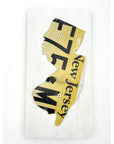 NJ License Plate Wall Hanging - White - Home & Lifestyle