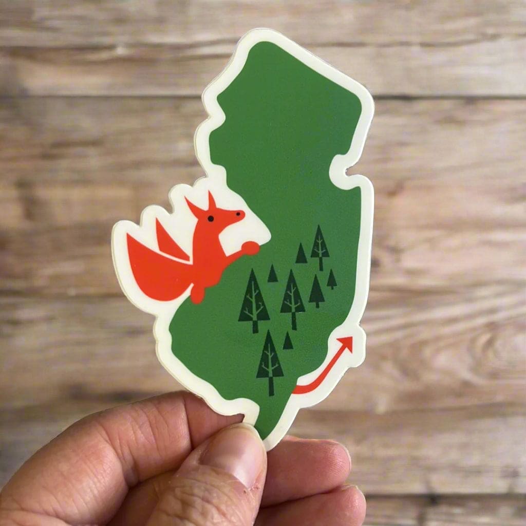 NJ Pinelands with Jersey Devil Vinyl Decal/Sticker