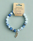 NJ Sand Beaded Gemstone Bracelet - NJ Charm - Sodalite