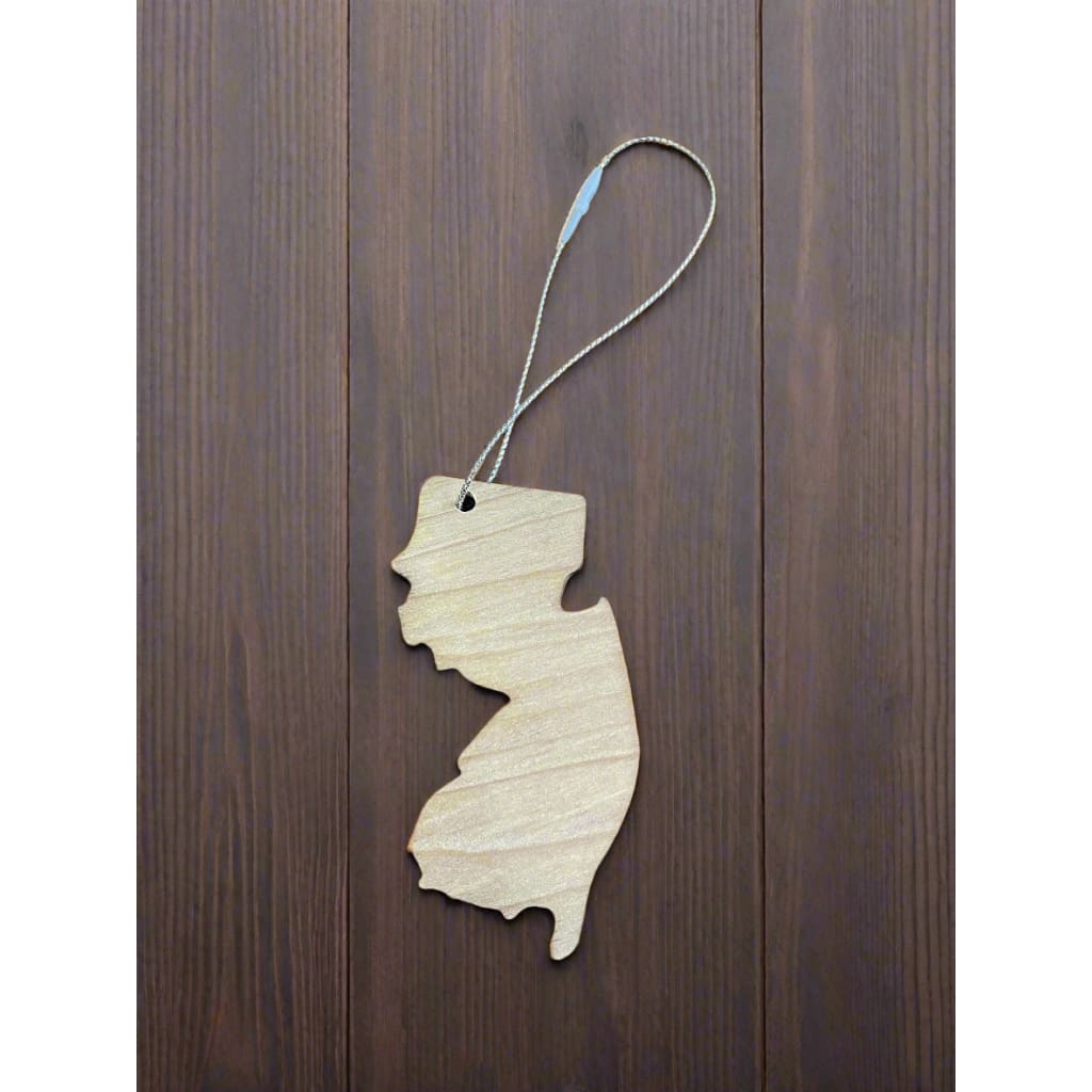 NJ-Shaped Wood Ornament - Home & Lifestyle