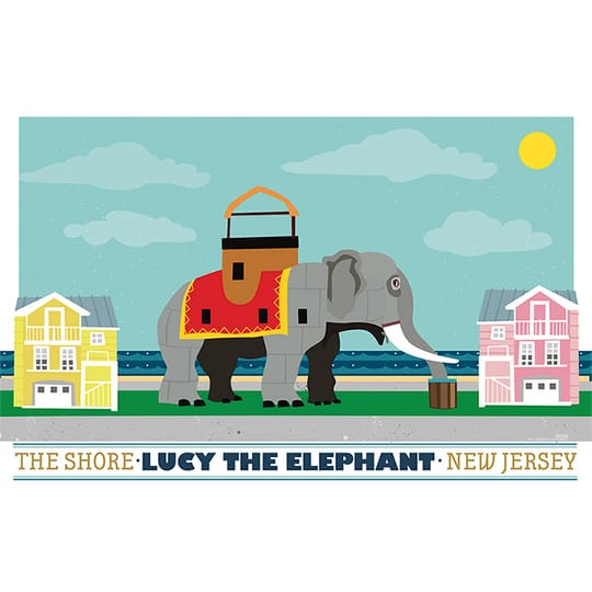 NJ Themed Digital Prints 11’’ x 17’’ Unframed - Lucy The Elephant - Prints &amp; Artwork