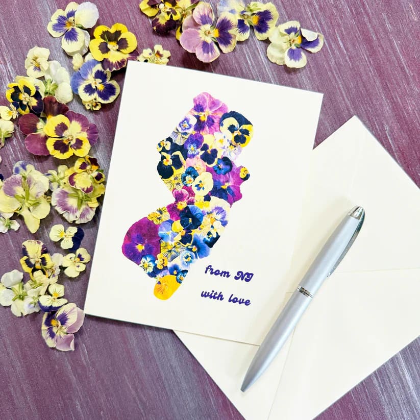 NJ-Themed Floral Greeting Cards - From NJ with Love - Books & Cards