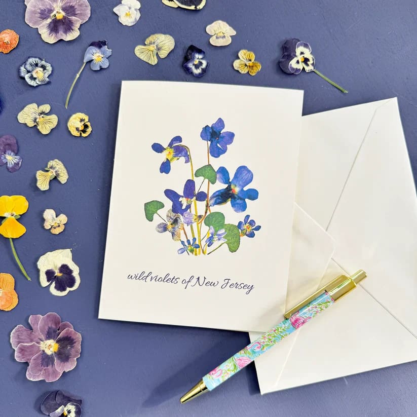 NJ-Themed Floral Greeting Cards - Wild Violets of NJ - Books & Cards