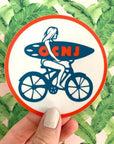 OC NJ Vinyl Decal Sticker - Round - Bike & Board