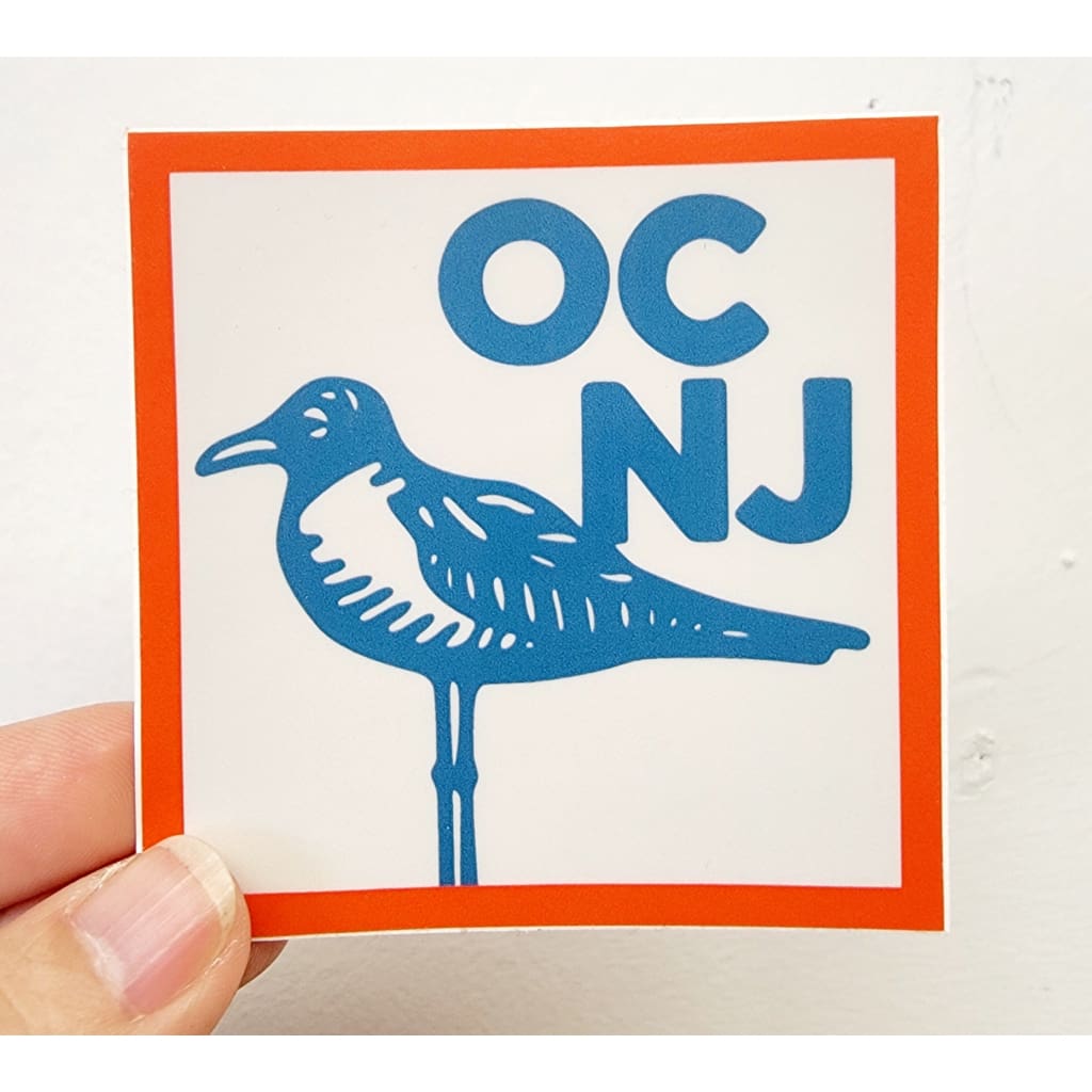 OC NJ Vinyl Decal Sticker - Square - Seagull