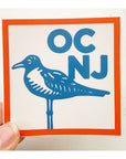 OC NJ Vinyl Decal Sticker - Square - Seagull
