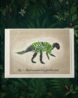 Pressed Flower Collage Greeting Cards - Hadrosaurus - Books & Cards