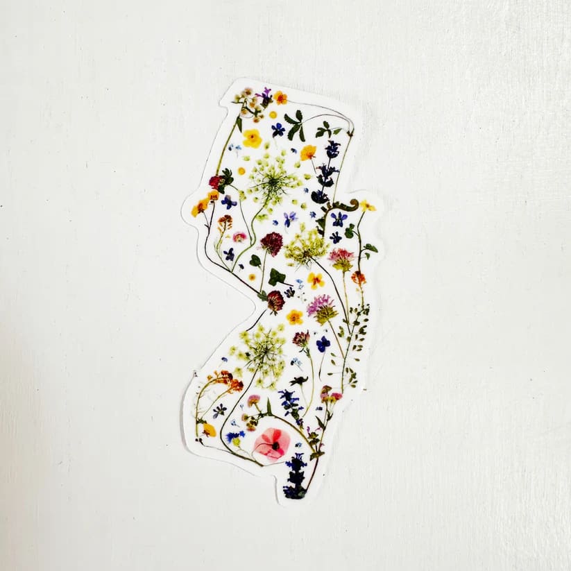 Pressed Flower Print - Vinyl Stickers - The Garden State - Sticker