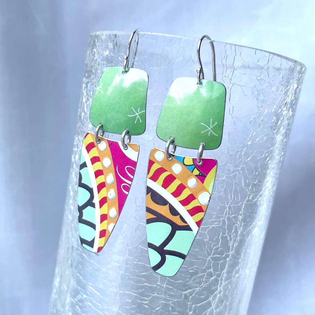 Recycled Tin Earrings - 