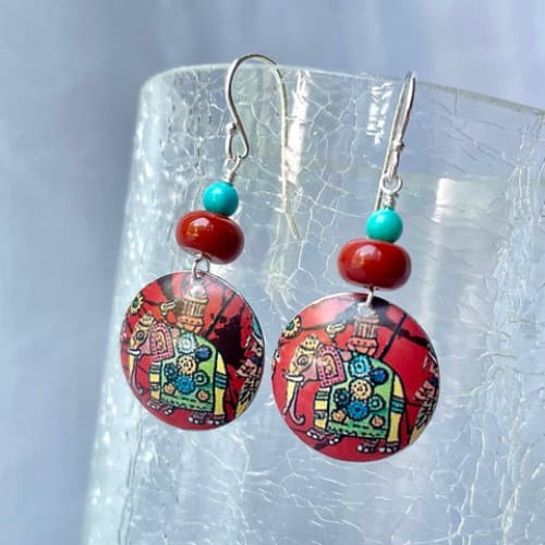 Recycled Tin Earrings - 