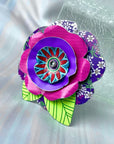 Recycled Tin Pins - Flower Pin - Jewelry