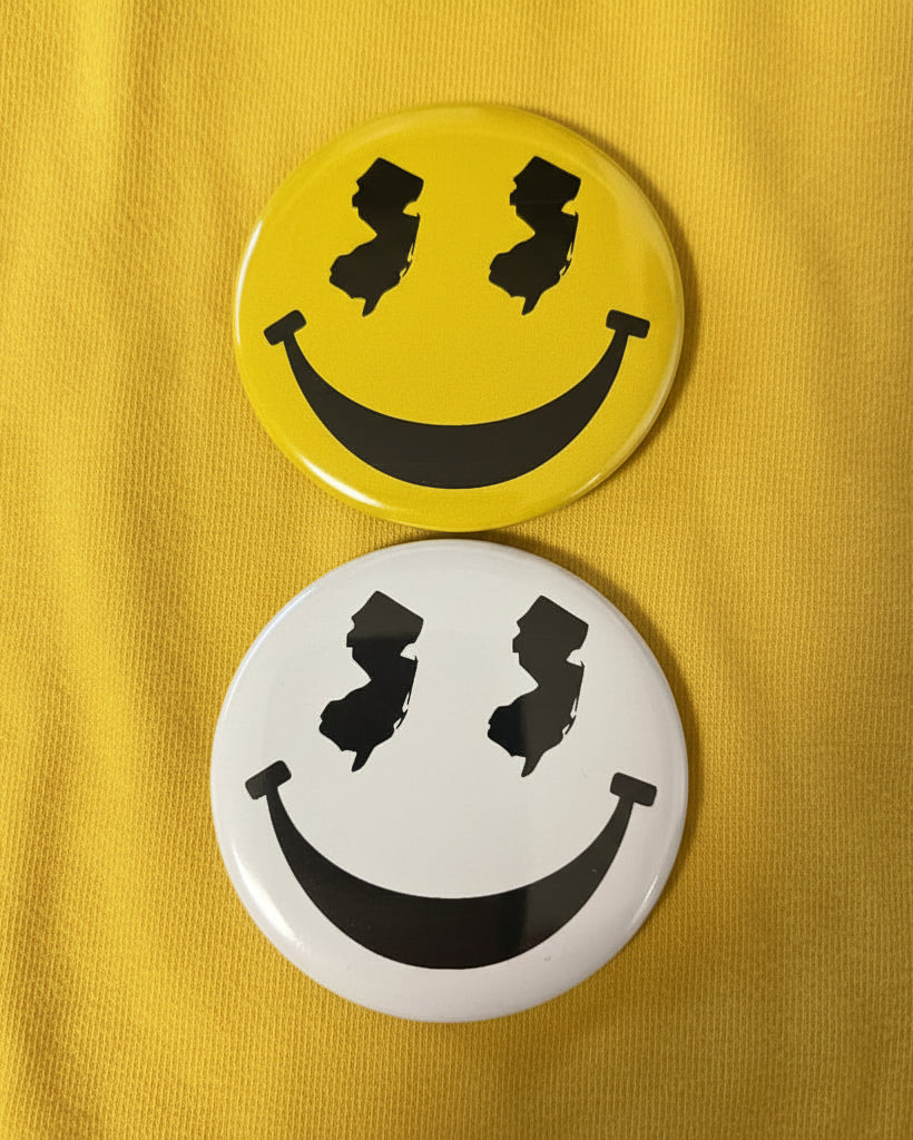 Round NJ-Themed Fridge Magnet - Jersey Smiley Face - Home & Lifestyle