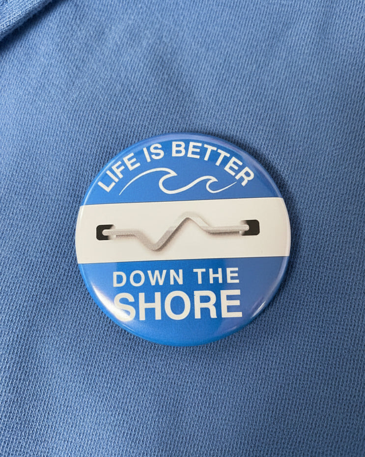 Round NJ-Themed Fridge Magnet - Life is Better Down the Shore - Home & Lifestyle
