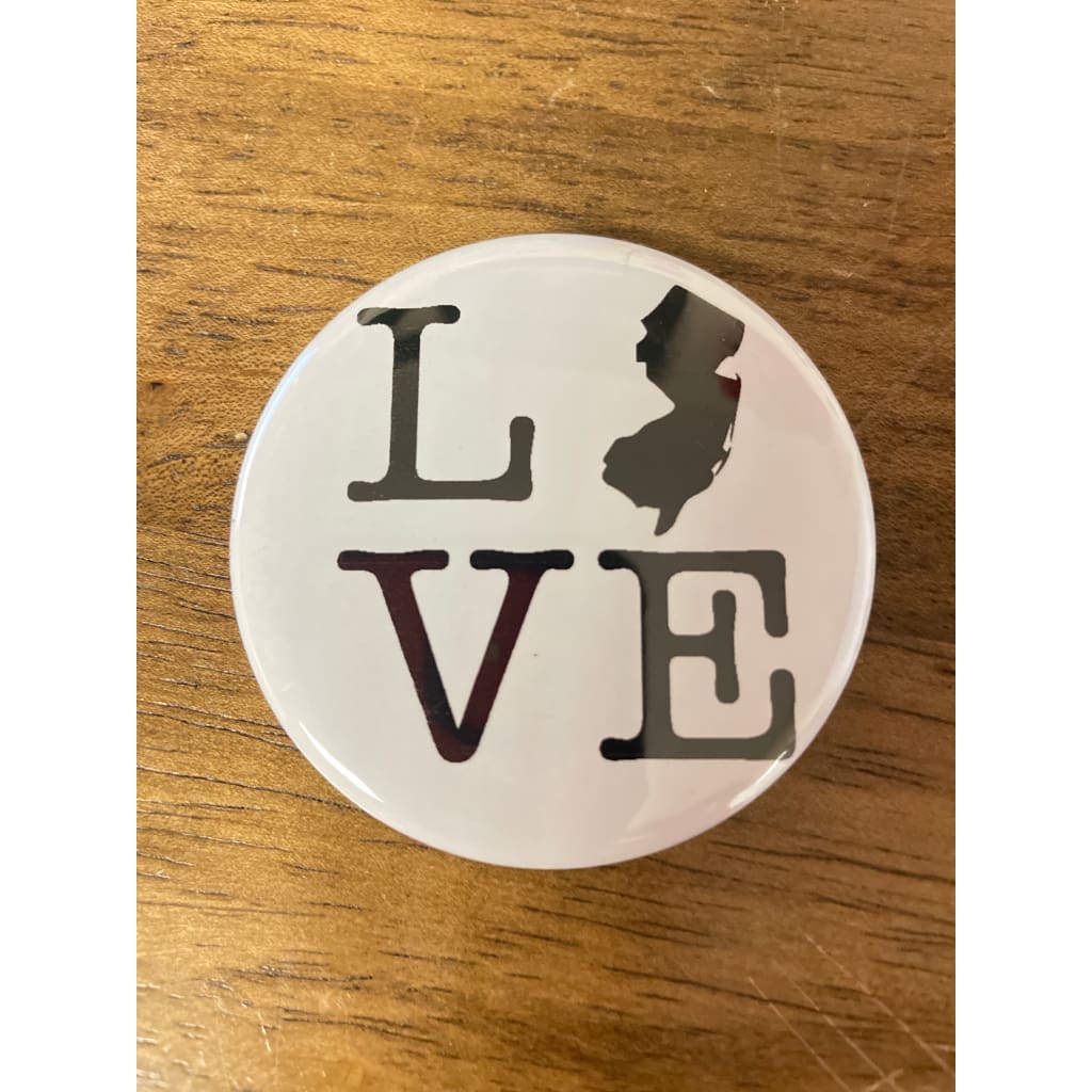 Round NJ-Themed Fridge Magnet - LOVE with Jersey State - Home &amp; Lifestyle