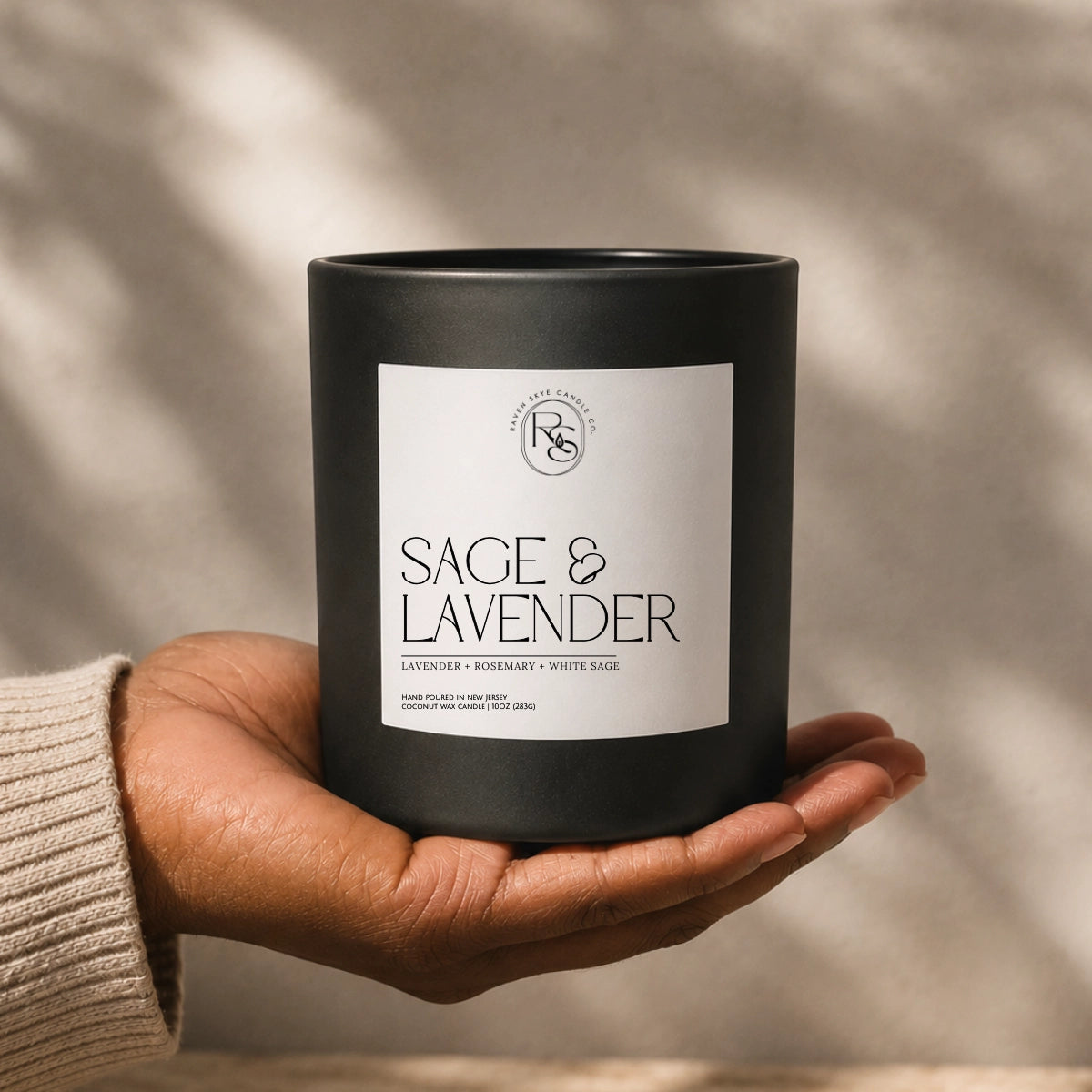 Matte Glass Hand-Poured Candles (10 oz)