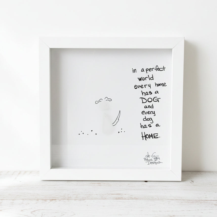 Sea Glass Art - Animal Themed - Dog Home - Housewares