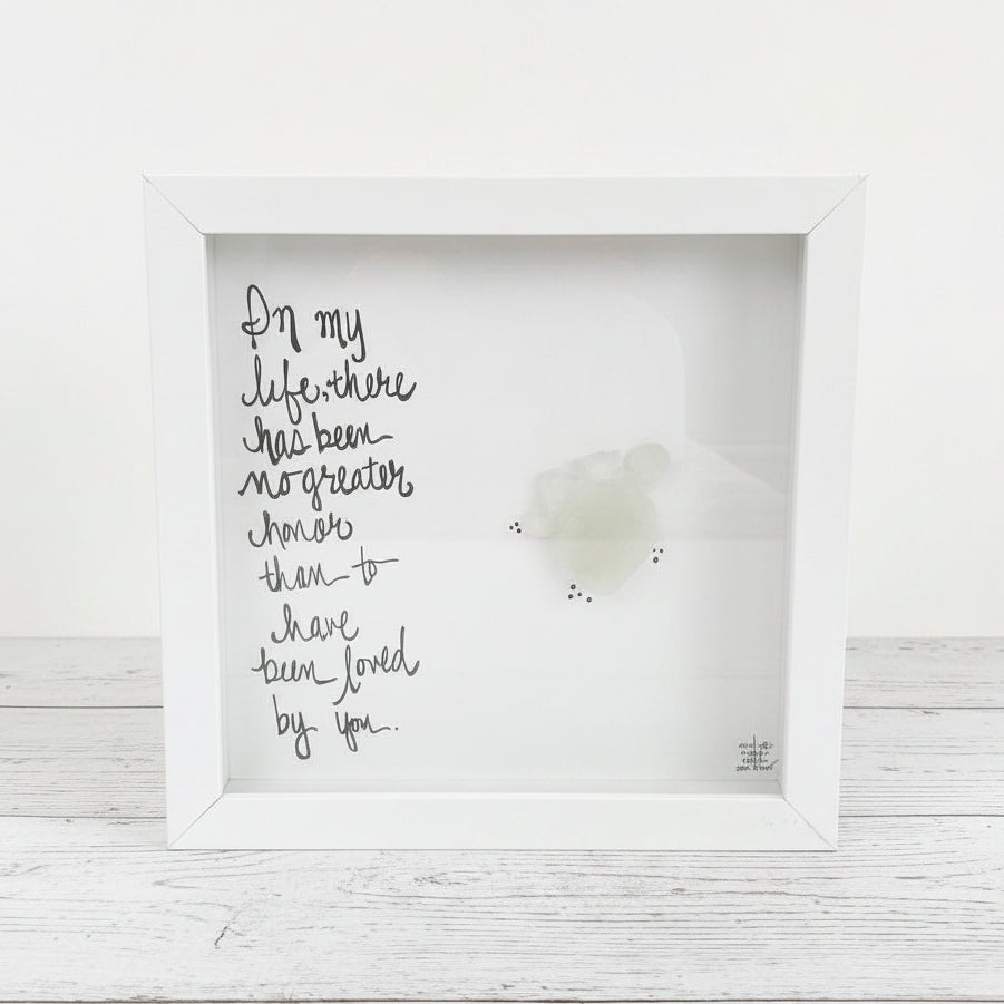 Sea Glass Art - Animal Themed - Dog Honor - Housewares