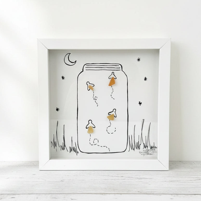Sea Glass Art - Animal Themed - Fireflies - Housewares