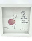 Sea Glass Art - Animal Themed - Flamingo Don’t Understand - Housewares