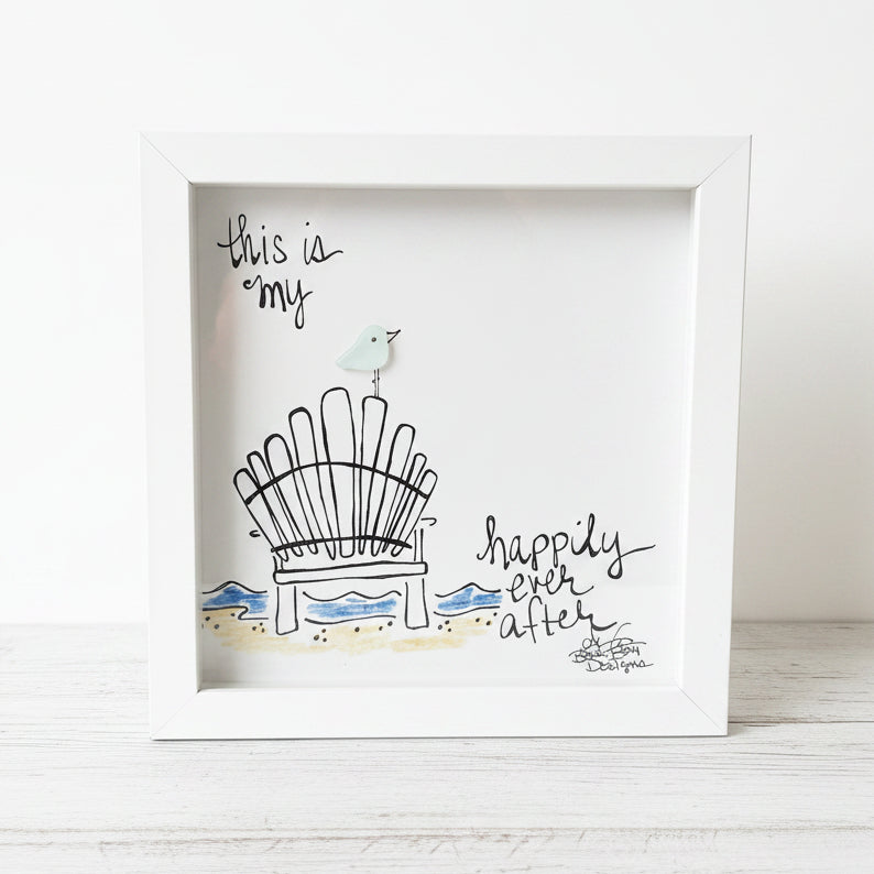 Sea Glass Art - Animal Themed - Happily Ever After Bird Chair - Housewares
