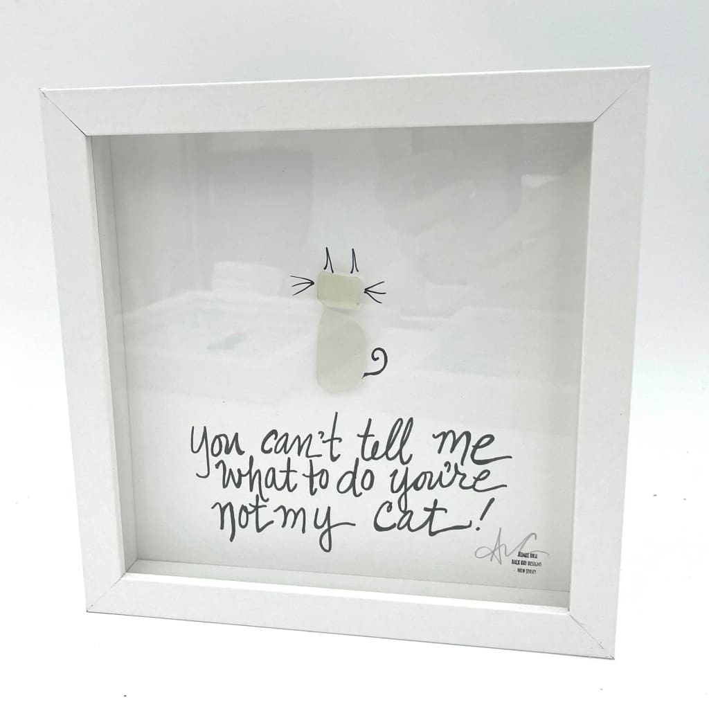 Sea Glass Art - Animal Themed - Not My Cat - Housewares