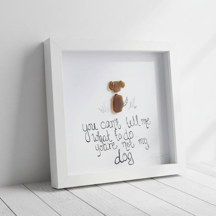 Sea Glass Art - Animal Themed - Not My Dog - Housewares