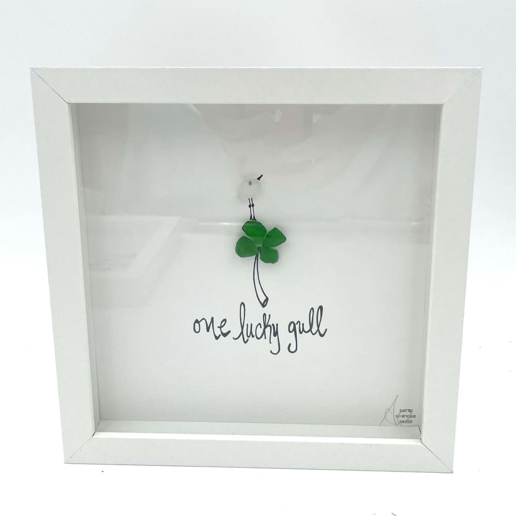 Sea Glass Art - Animal Themed - One Lucky Gull - Housewares
