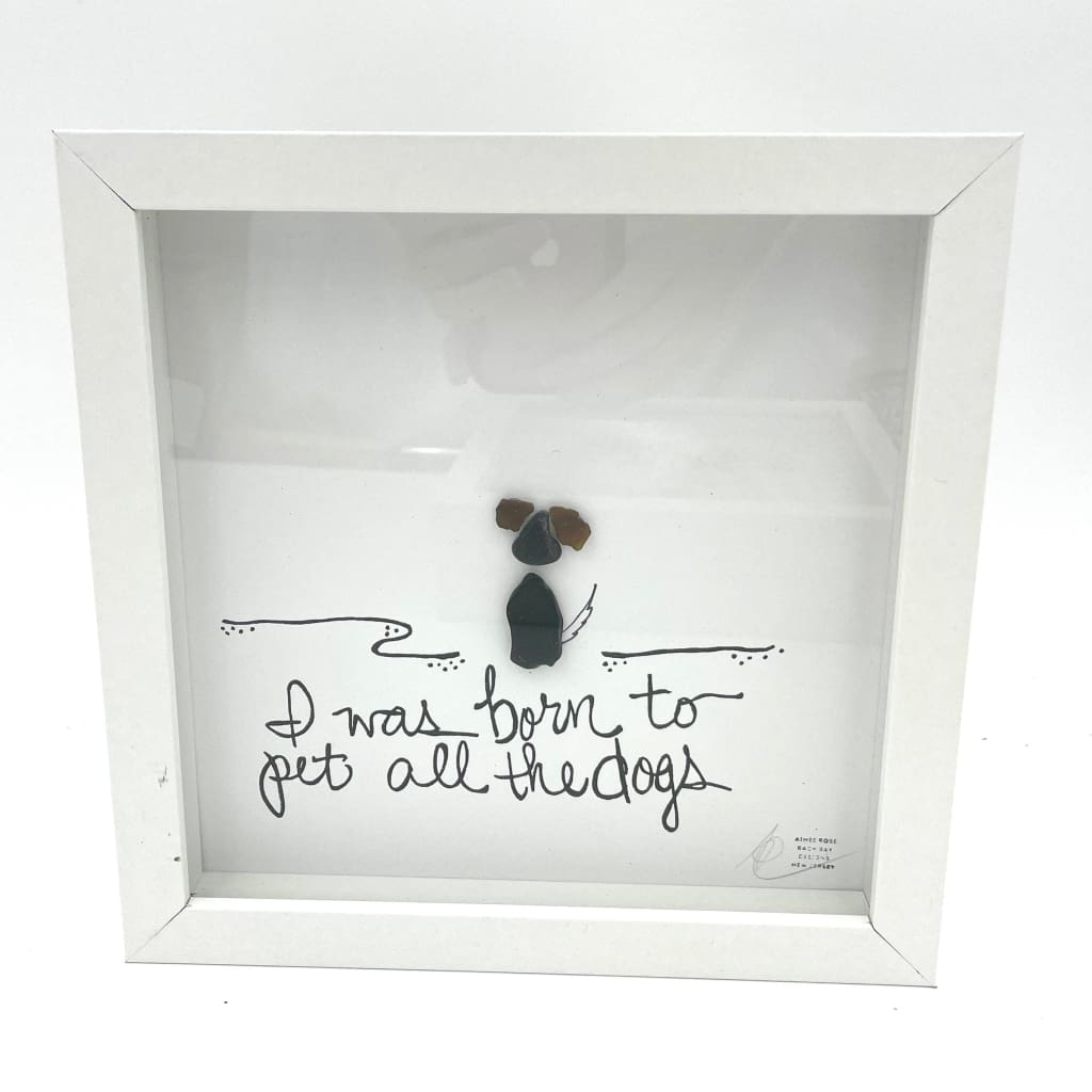 Sea Glass Art - Animal Themed - Pet the Dogs - Housewares