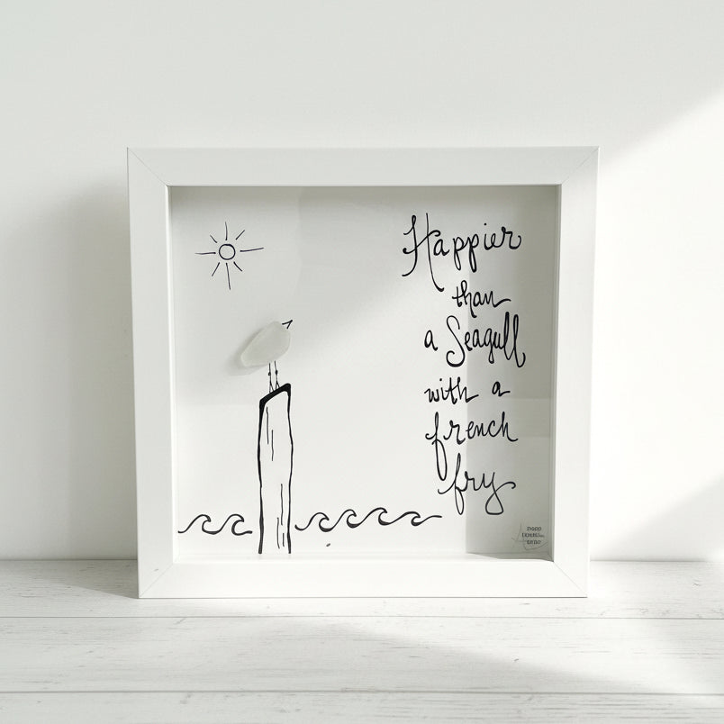 Sea Glass Art - Animal Themed - Seagull French Fry - Housewares