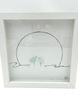 Sea Glass Art - Animal Themed - Two Birds w/ Moon - Housewares