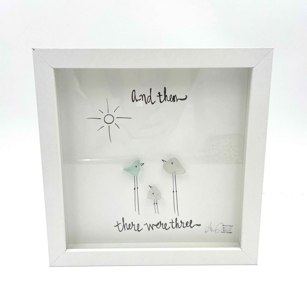 Sea Glass Art - Family Themed - And Then There Were Three - Housewares