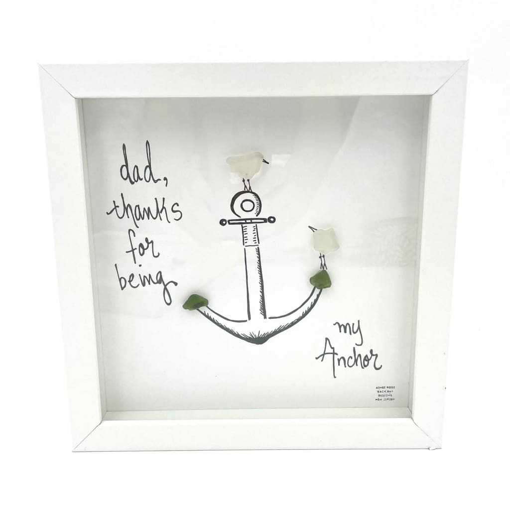 Sea Glass Art - Family Themed - Dad Anchor - Housewares
