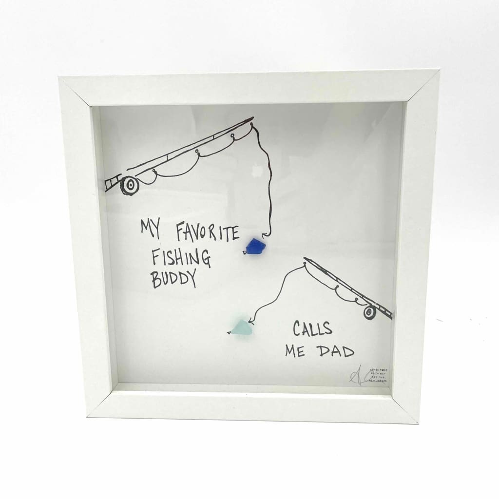 Sea Glass Art - Family Themed - Fishing Buddy - Housewares