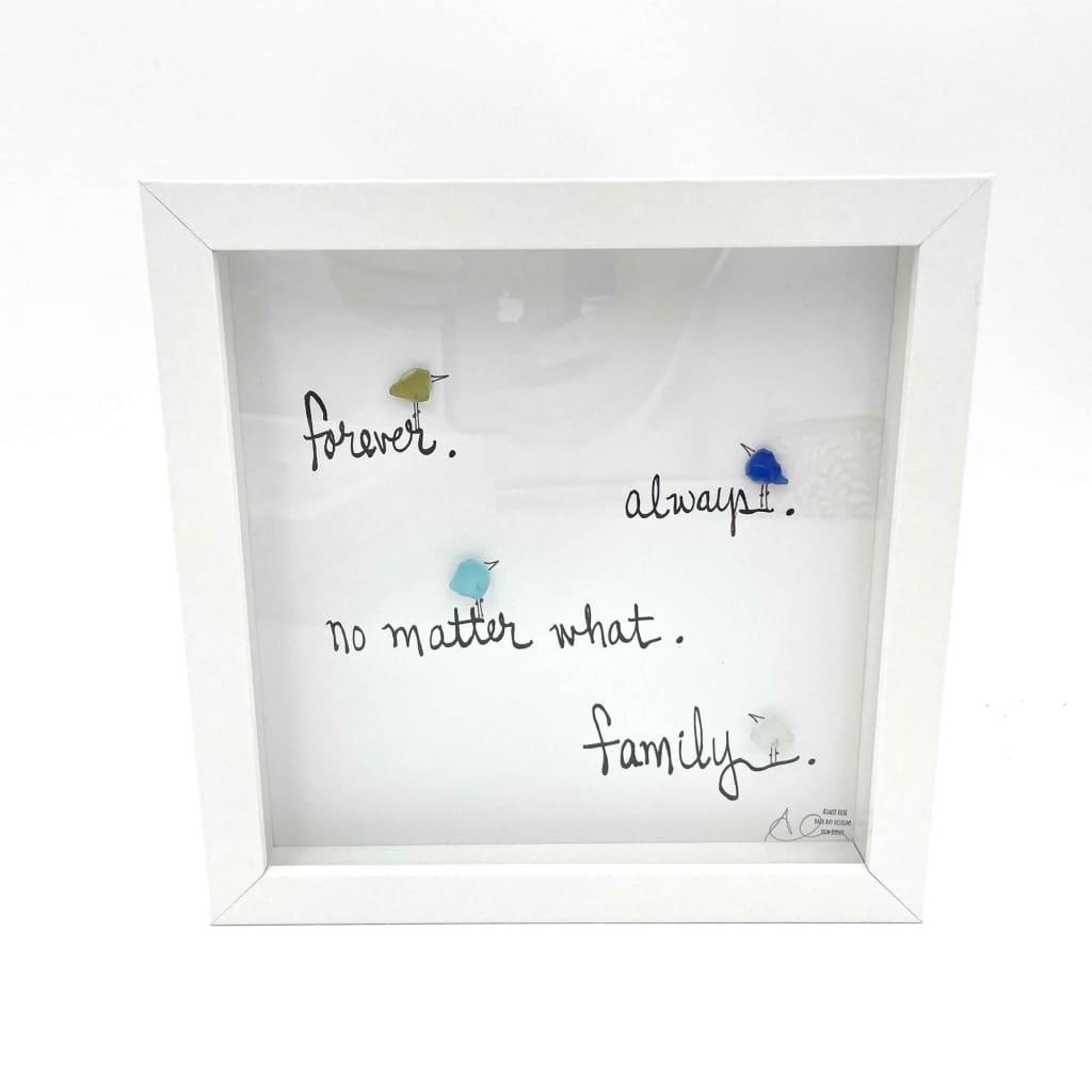 Sea Glass Art - Family Themed - Forever Family - Housewares