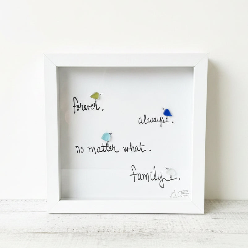 Sea Glass Art - Family Themed - Forever Family - Housewares