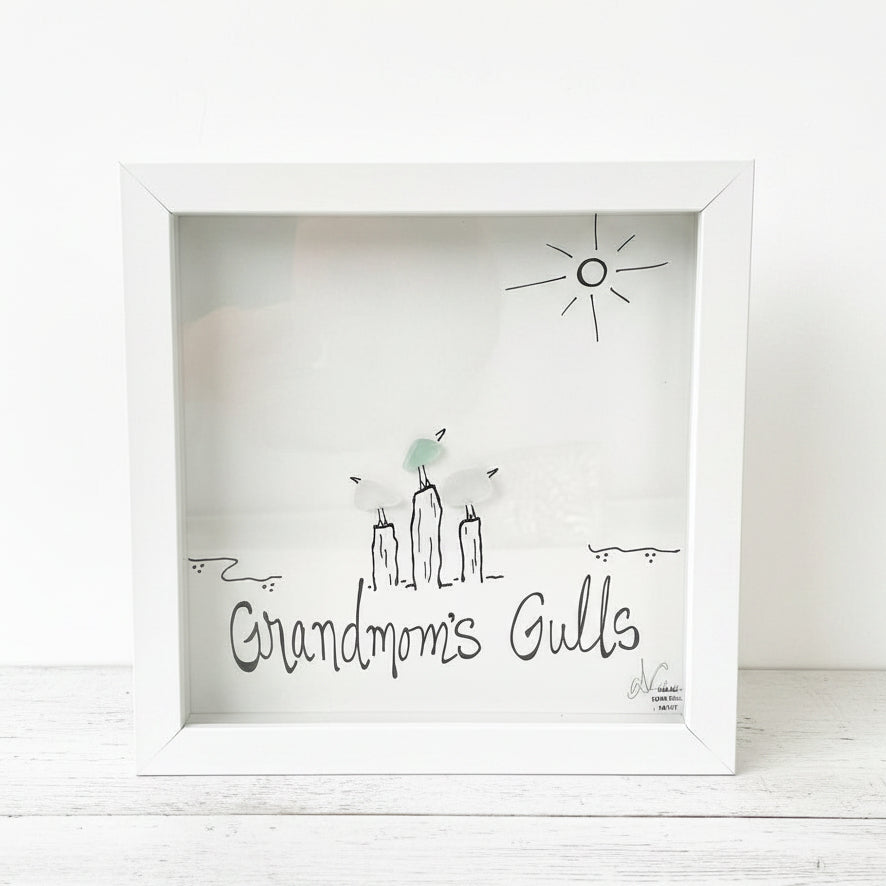 Sea Glass Art - Family Themed - Gma’s Gulls - Housewares