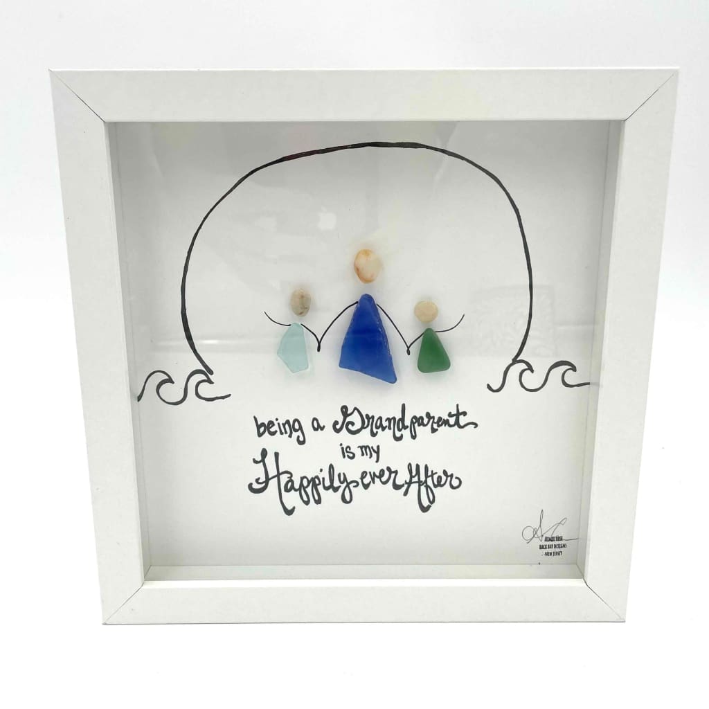 Sea Glass Art - Family Themed - Grandparent Happily Ever After - Housewares