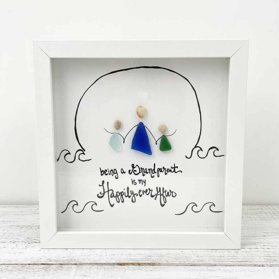 Sea Glass Art - Family Themed - Grandparent Happily Ever After - Housewares
