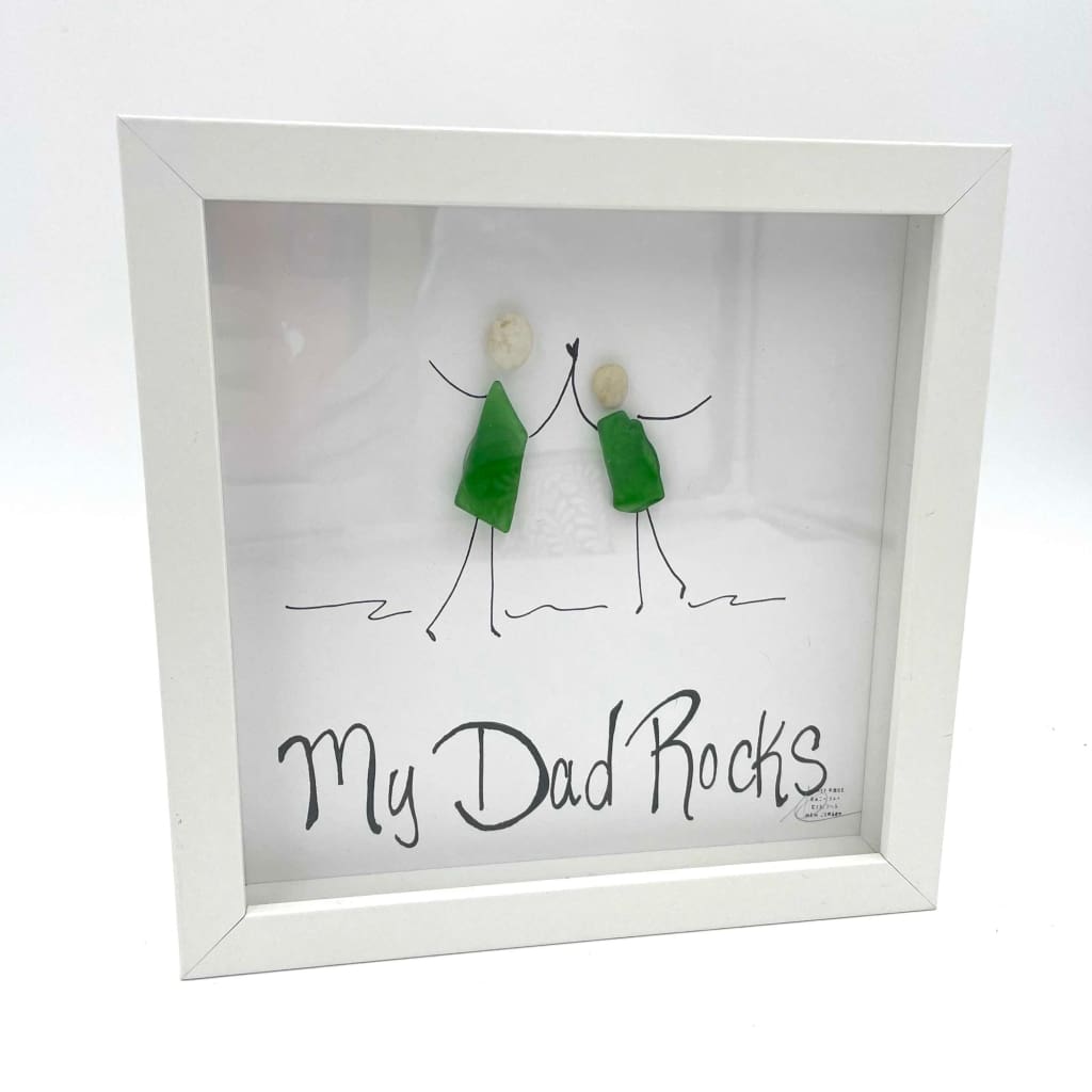 Sea Glass Art - Family Themed - My Dad Rocks - Housewares