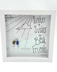 Sea Glass Art - Family Themed - Sister + Best Friend - Housewares
