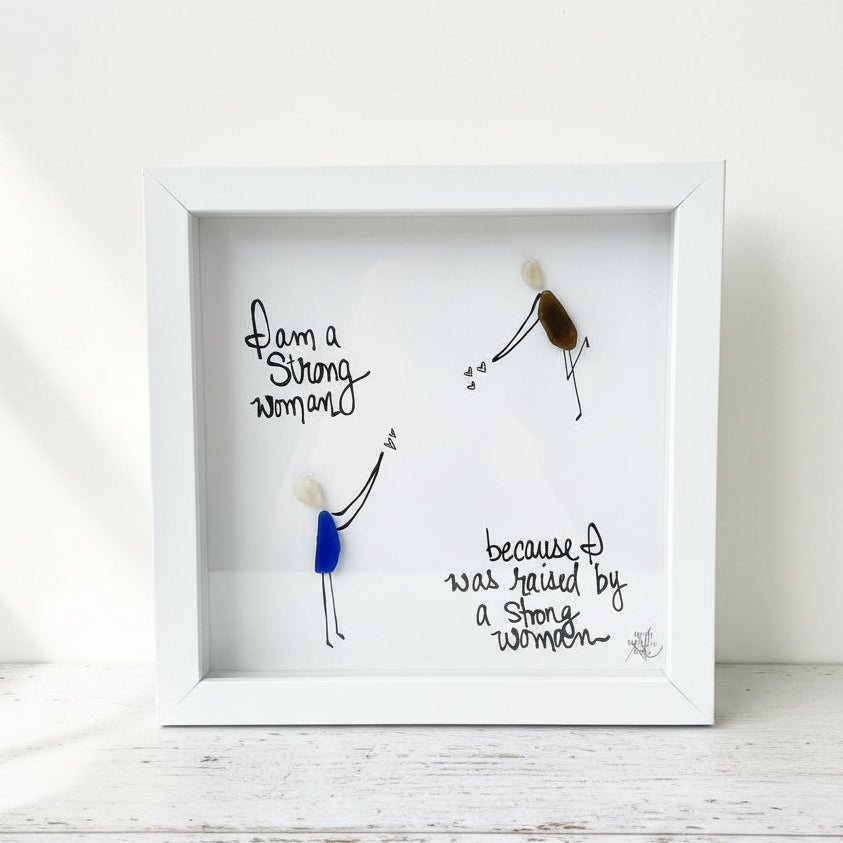 Sea Glass Art - Family Themed - Strong Woman - Housewares