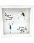 Sea Glass Art - Family Themed - Strong Woman - Housewares