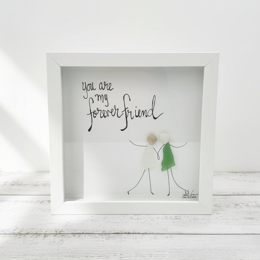Sea Glass Art - Friendship Themed - Forever Friend - Housewares