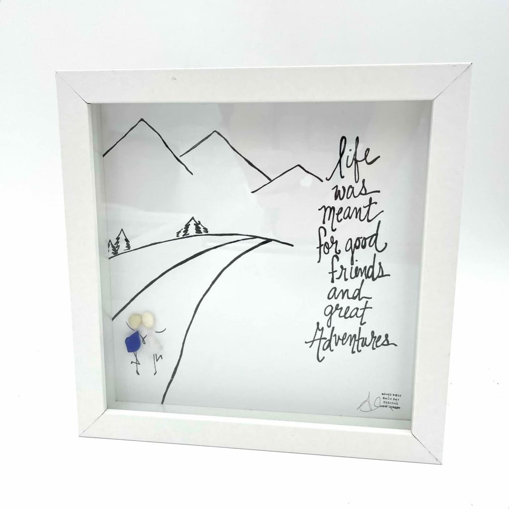 Sea Glass Art - Friendship Themed - Friends &amp; Adventures - Housewares