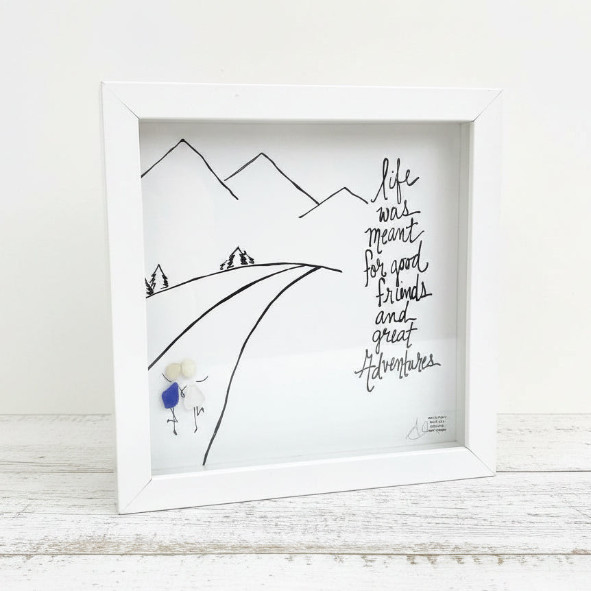 Sea Glass Art - Friendship Themed - Friends &amp; Adventures - Housewares