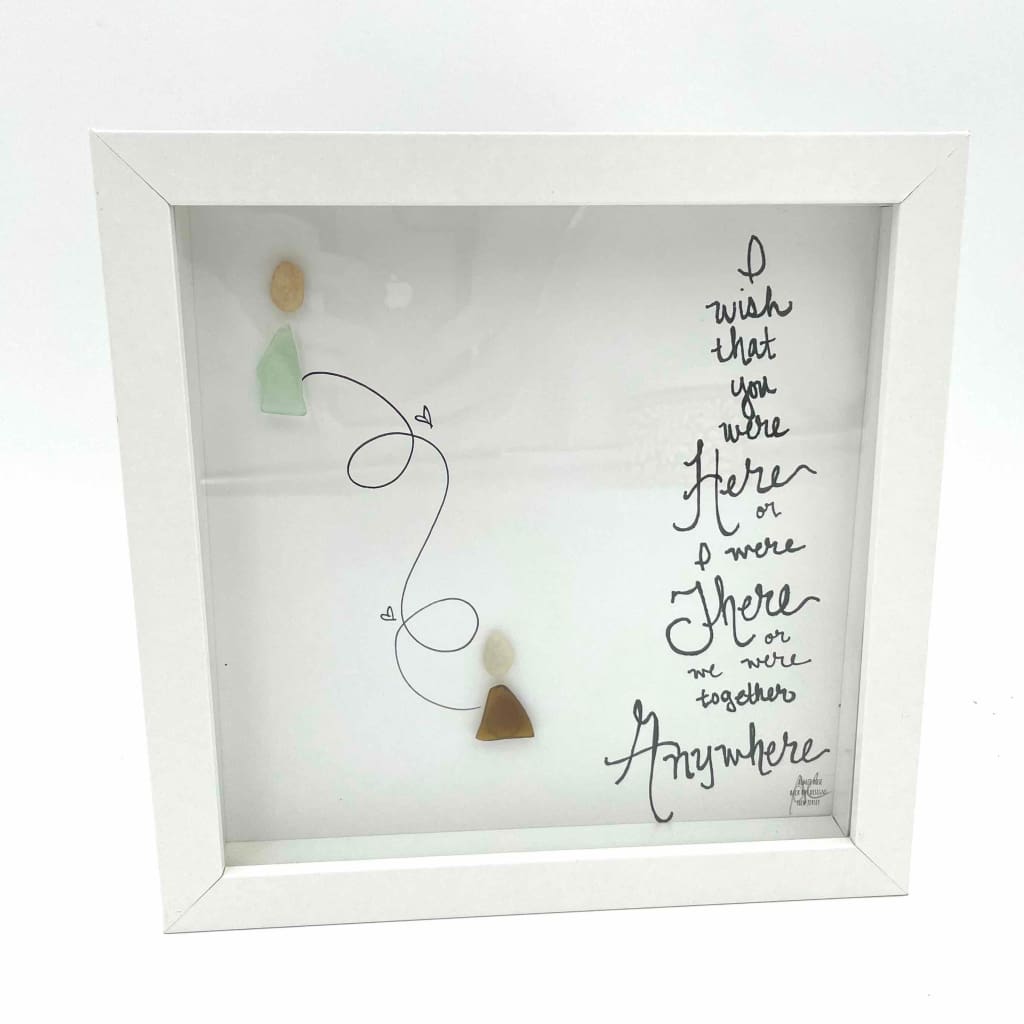 Sea Glass Art - Friendship Themed - Here, There - Housewares