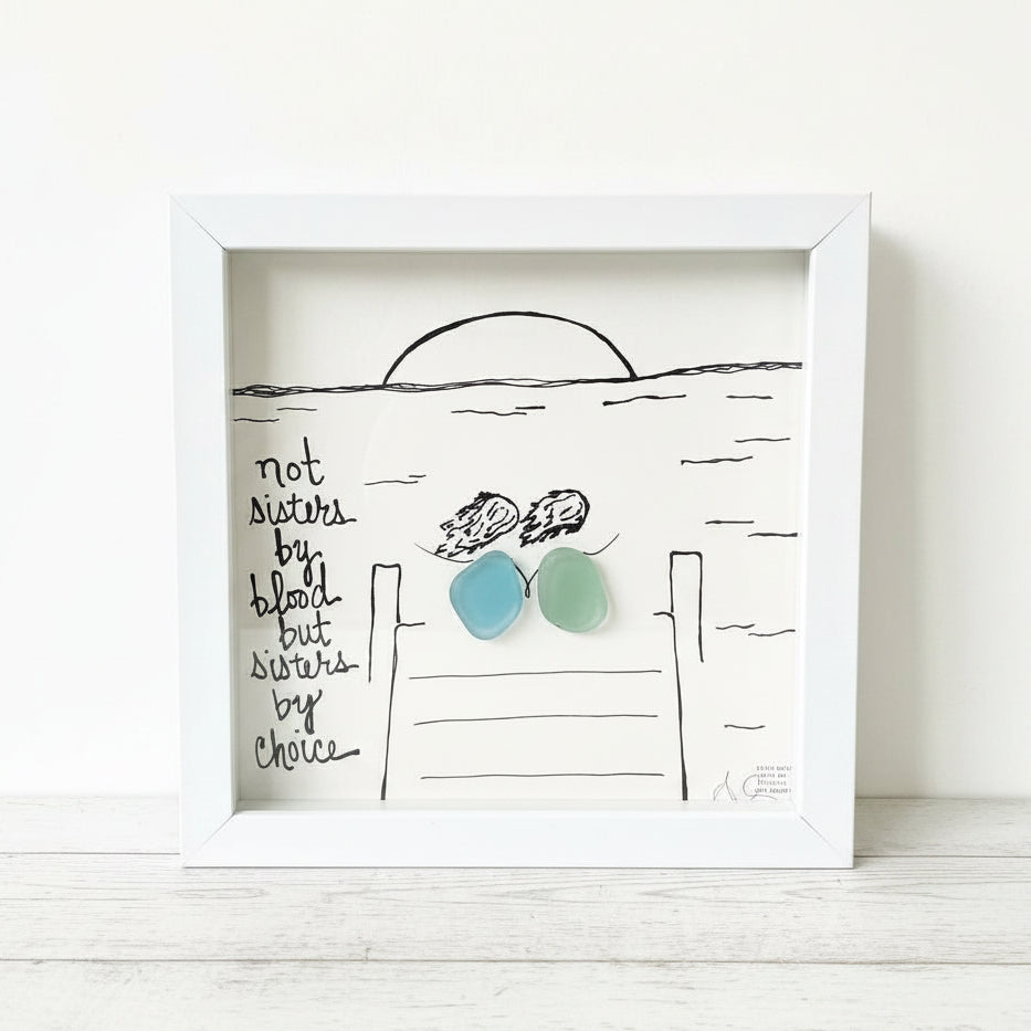 Sea Glass Art - Friendship Themed - Sister Choice - Housewares