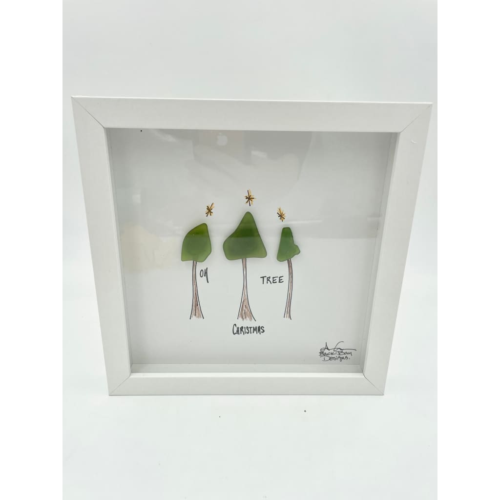 Sea Glass Art - Holiday Themed - Oh Christmas Tree - Home &amp; Garden