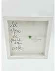 Sea Glass Art - Holiday Themed - Peace on Earth Dove - Home & Garden