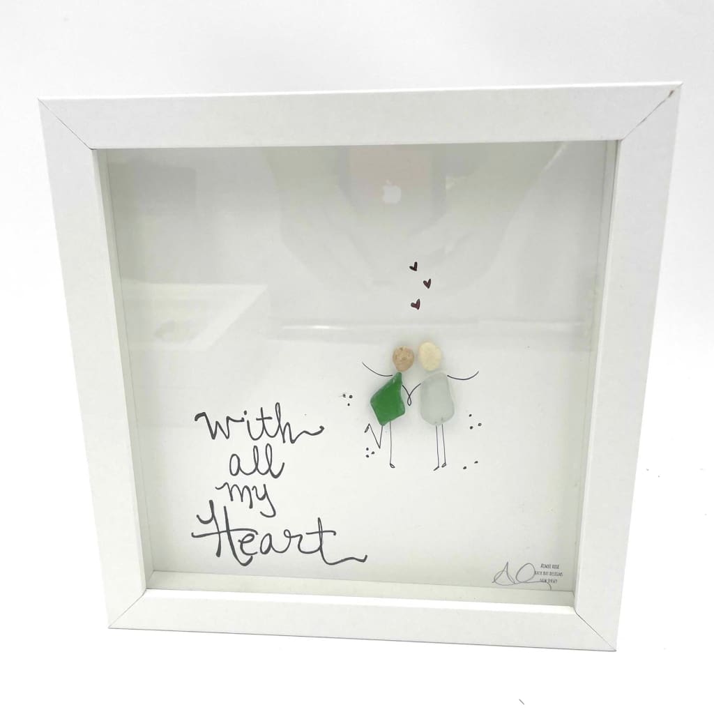 Sea Glass Art - Love Themed - All My Heart - Housewares